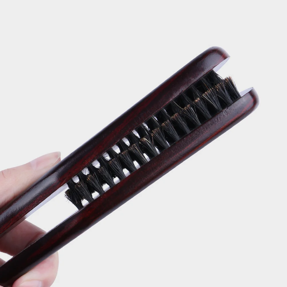 

Anti-static Splint Straightening Comb Beard Straightener Wood Double Brush for Hair