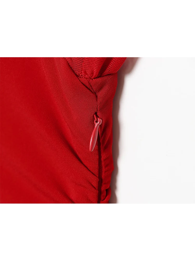 New Women Sexy Mesh Splicing Dress Fashionable Elegant Slimming Sleeveless Mini Dress Women's Solid Color Summer Pleated Dress