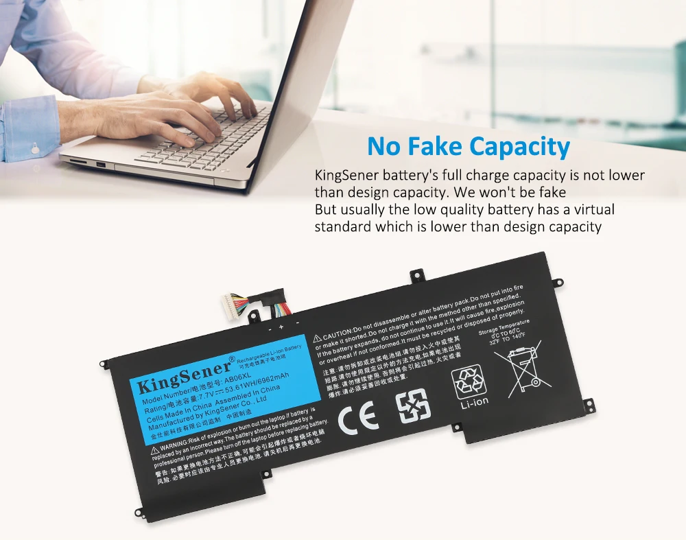 Bateria kingsener ab06xl para hp envy 13-ad019tu
