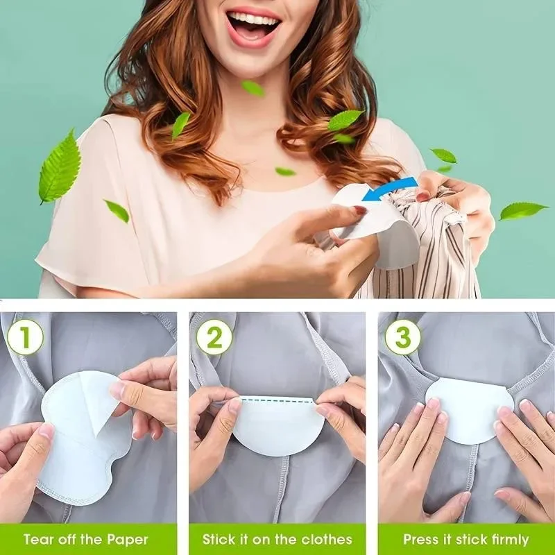 Underarm Sweat Pads 50/10Pcs Nonwovens Disposable Dress Clothing Perspiration Absorbent Deodorant