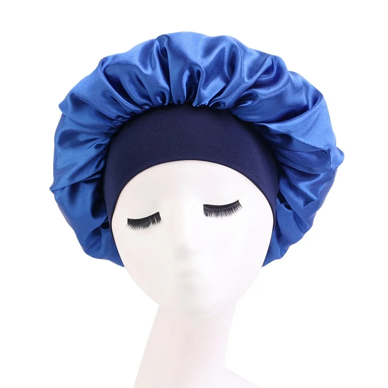 Satin Hair Bonnet Elastic Cap Women Satin Bonnet Hair Hat