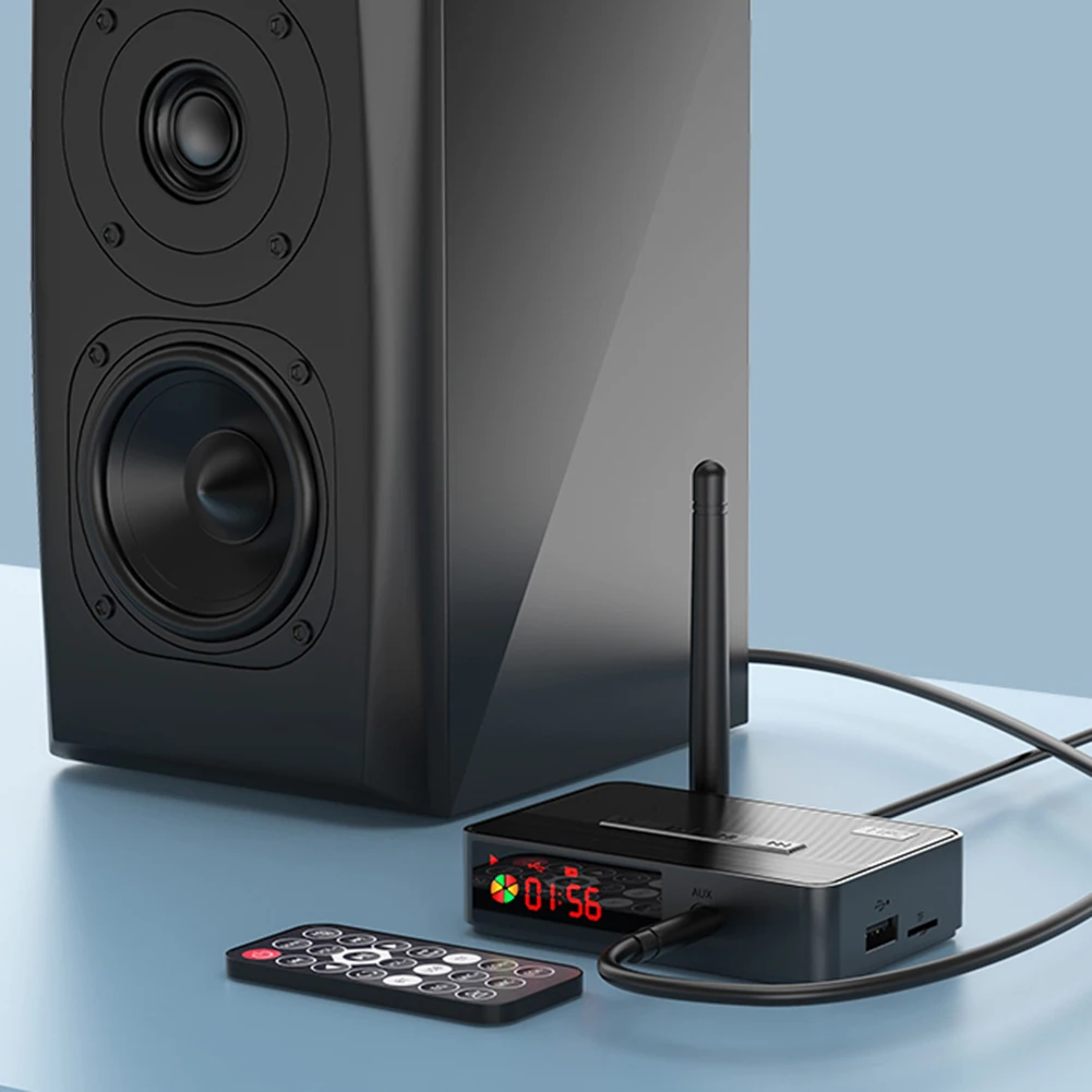 NFC 블루투스 호환 5.3 음악 리시버, AUX HIFI 무선 오디오 어댑터, 광 동축, 마이크, U 디스크, TF 카드, 3.5mm
