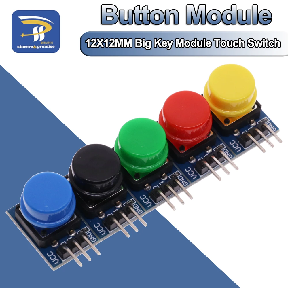 12X12MM-Big-Key-Module-Button-Light-Touch-Switch-3P-Interface-With-Hat ...