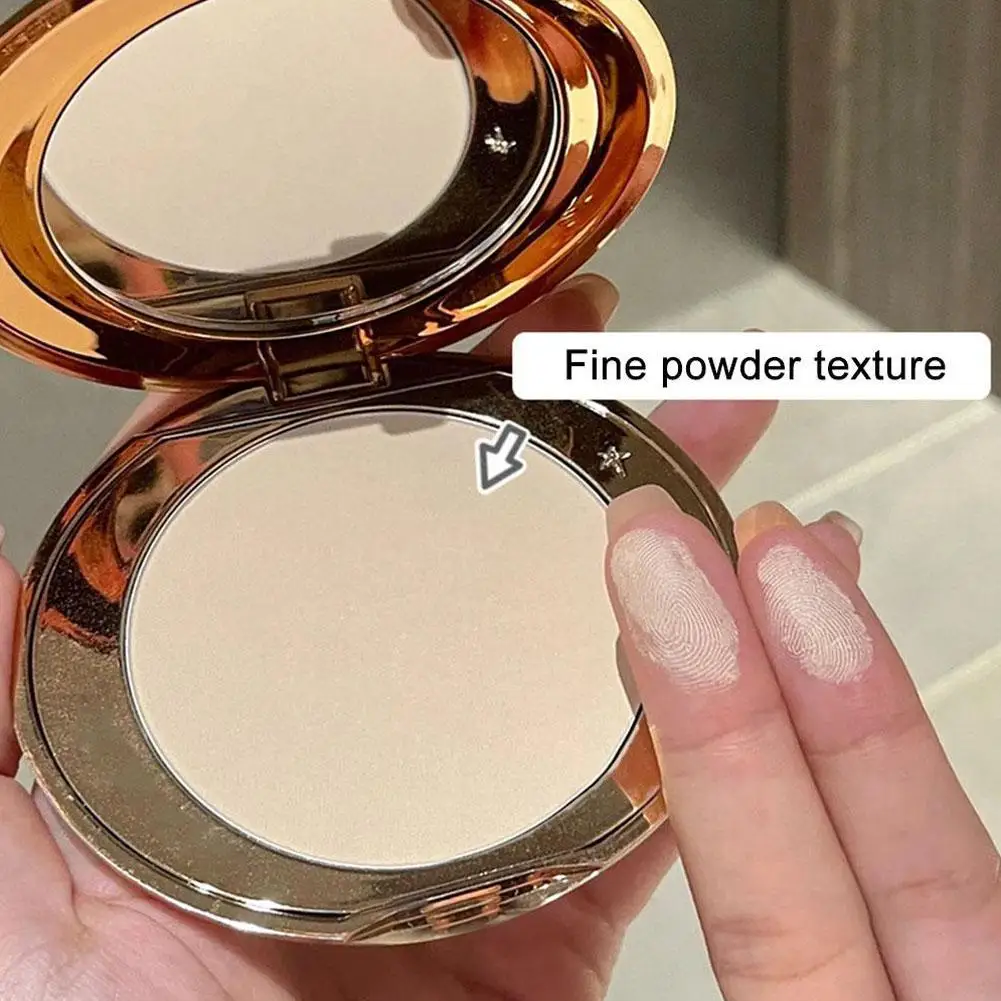 Honey Powder Natural Powder Setting Oil Control Puffs Waterproof Skin-Brightening Foundation Compact for Soft Flawless