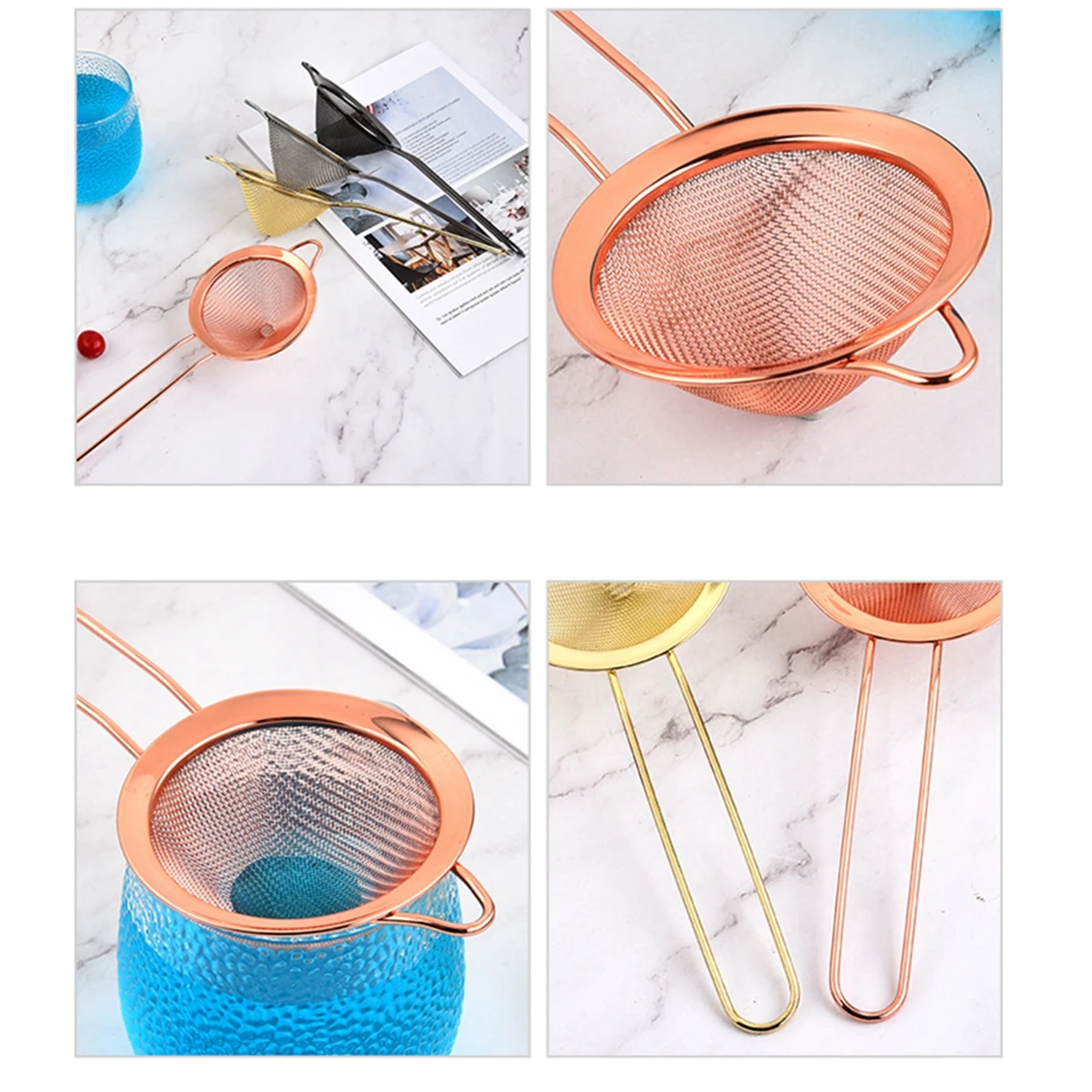 Fine Mesh Strainer Reusable Brew Beer Brewing Filters Straining for Tea Cocktail Wine Cold Brew