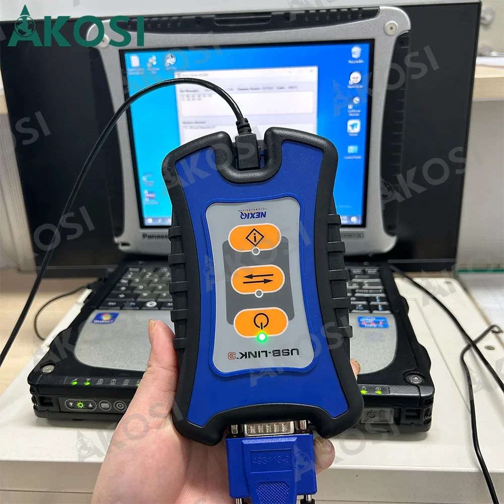 Per Nexiq N3 Usb Link Truck Diagnostic Tool Usb Link 3 Bluetooth Diesel Truck Diagnostic Obd Strumento Di Risoluzione + Cf19 Laptop