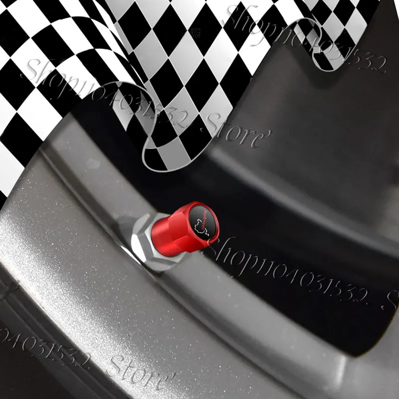 Universal Metal Alloy Nurburgring Motor Sport Racing Road Emblem Car Wheel Tire Valve Tyre Air Case Accessories 4Pcs