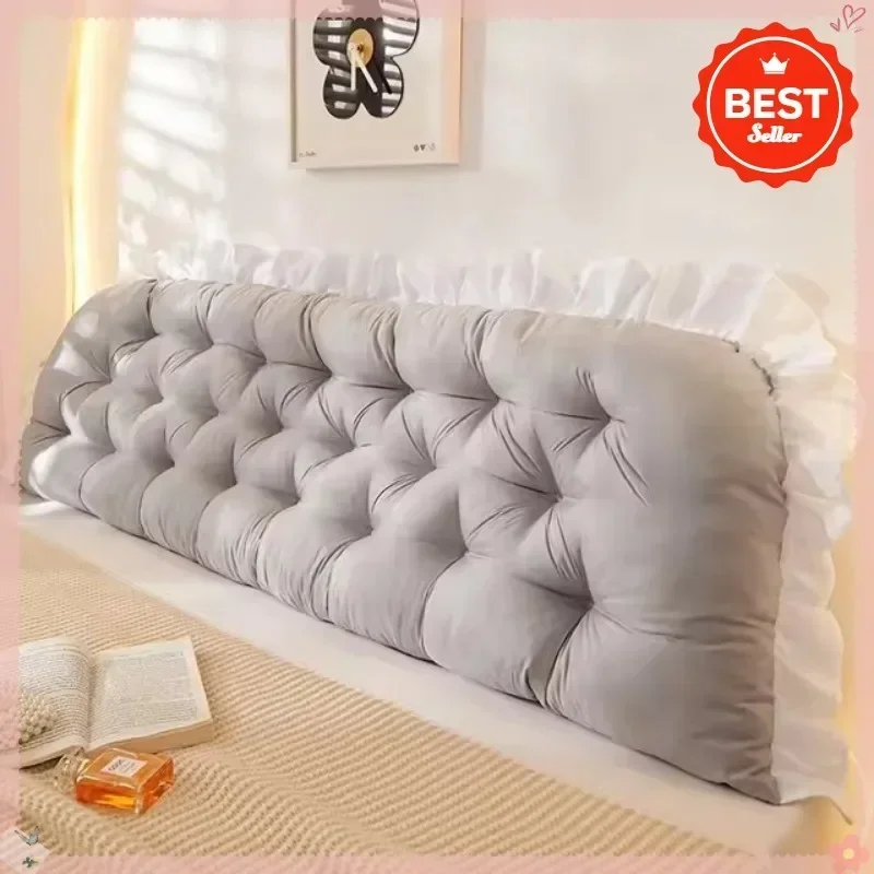 Bed Headboard Pillow Tatami Sleeping Neck Body Bed Soft Bedside Cushion Rectangular Large Backrest Support Bolster BedRoom Decor