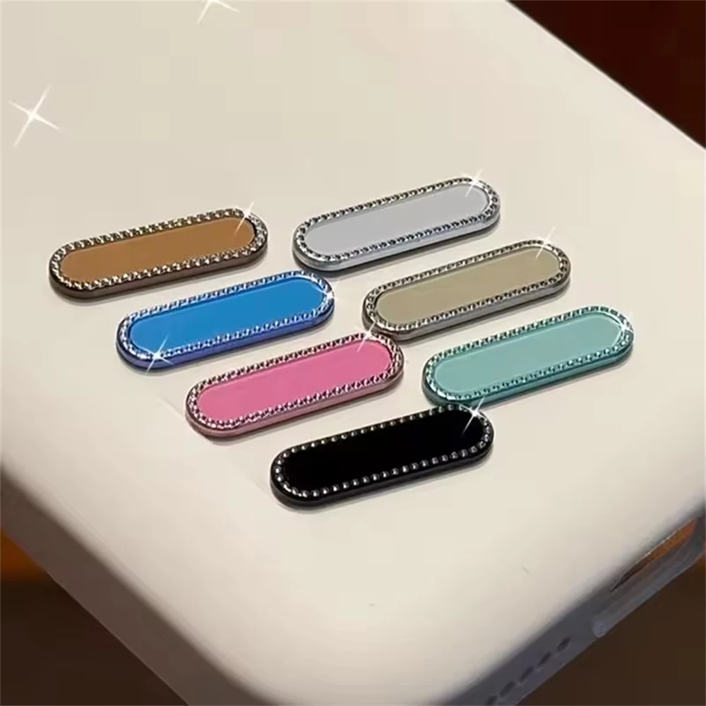 Glitter Diamond Alloy Metal Camera Control Button Cover for iPhone 17 16ProMax Plus Sensitive Smart Lens Capture Button Case