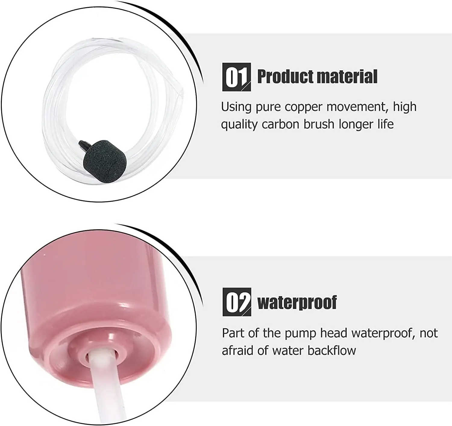 USB Aquarium Air Pump with Air Stone and Silicone Tube Energy Saving Oxygen Pump For Aquarium Fishing