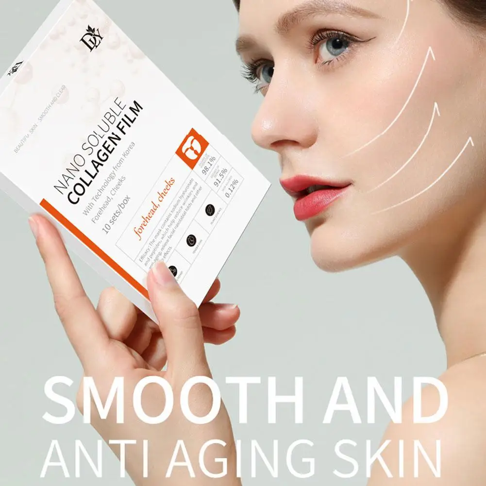 

30/40PCS Hydrolyzed Collagen Protein Film Gel Facial Firming Soluble Wrinkle Care Skin Paper Face Mask Filler Anti Moisturi L1U7