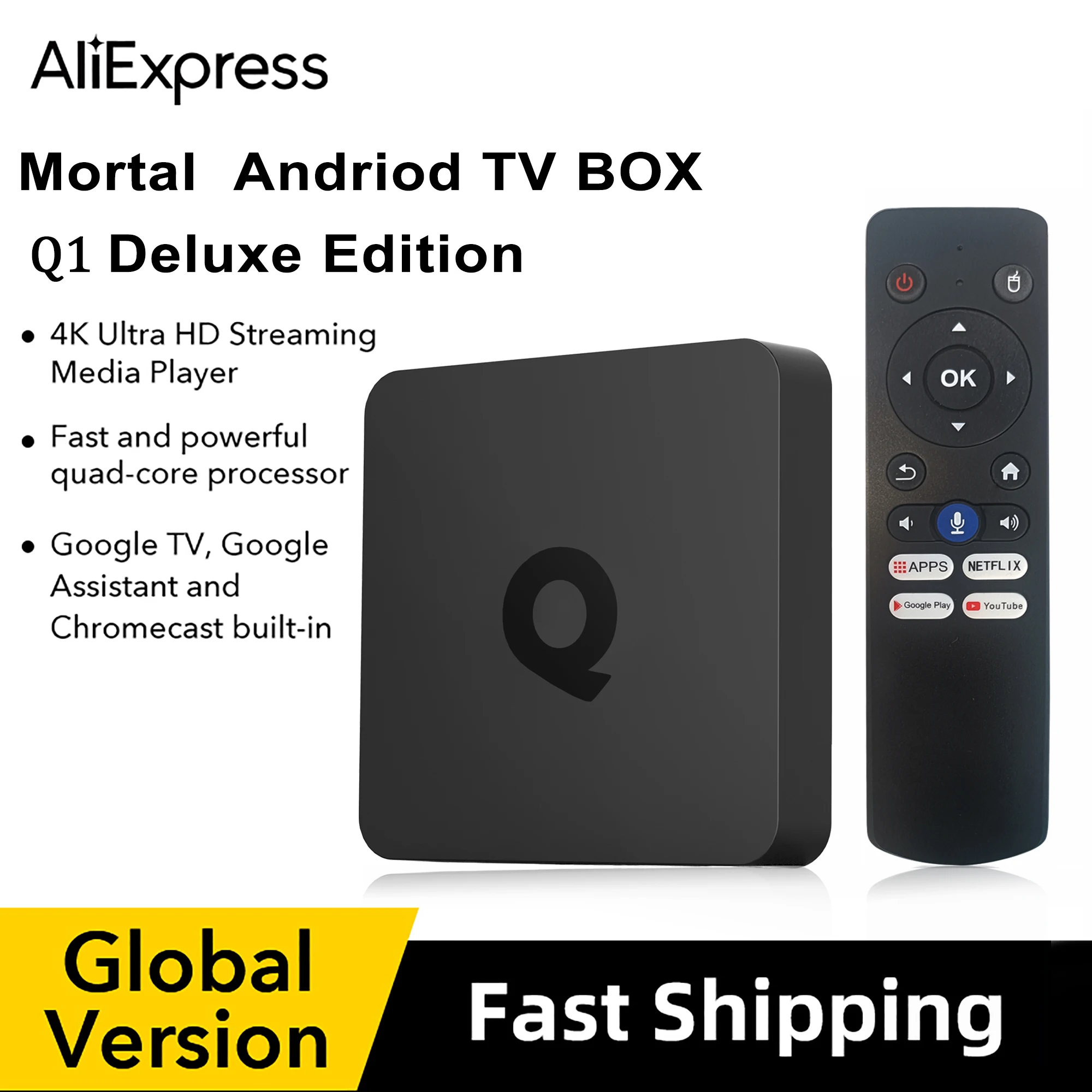 Mortal Q1 4K Android Smart TV Box