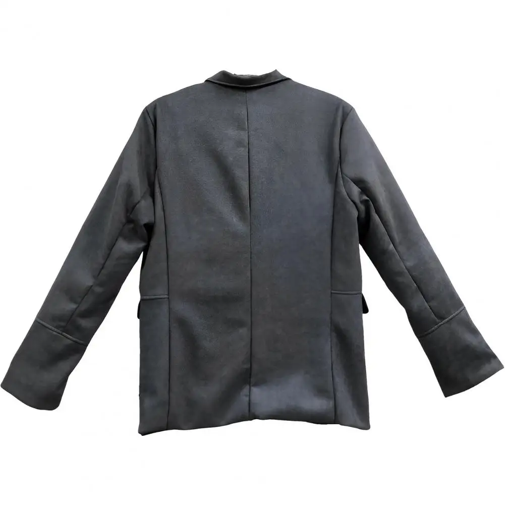 

Мужская повседневная куртка в стиле ретро, однотонная приталенная куртка с отложным воротником и длинными рукавами, однотонная винтажная верхняя одежда