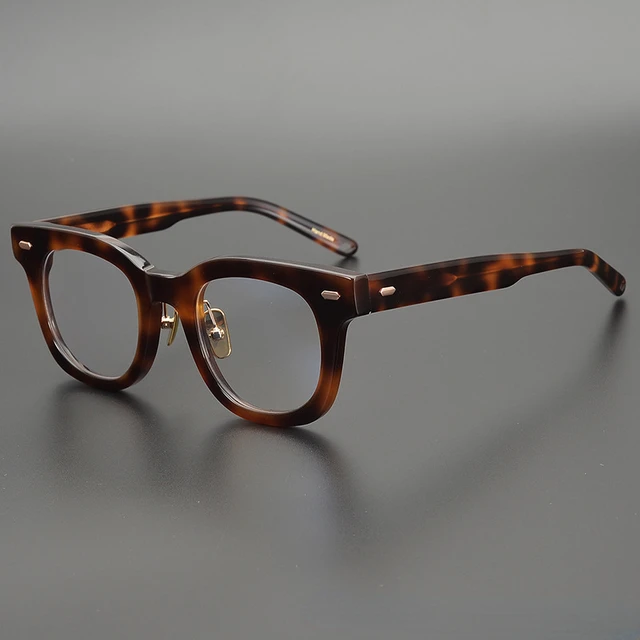 Japán Megvastagodott Acetát Teknős Négyzet Alakú Férfiak Szemüveg Keretek Retro Vintage Designer Márka Kézzel Készített Myopia Női Szemüvegek - Image 4