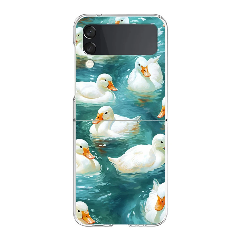 Cartoon Duck Shockproof Hard Folding Phone Case Cover