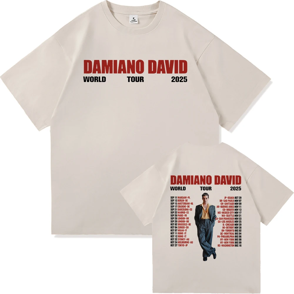 Damiano David Funny Little Fears World Tour 2025 T Shirt Hot