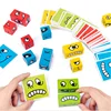 Cartoon Cube Face Changing Building Blocks Board Game Wooden Puzzle Montessori Toy Anxiety Stress Relief Toys For Children Kids 1