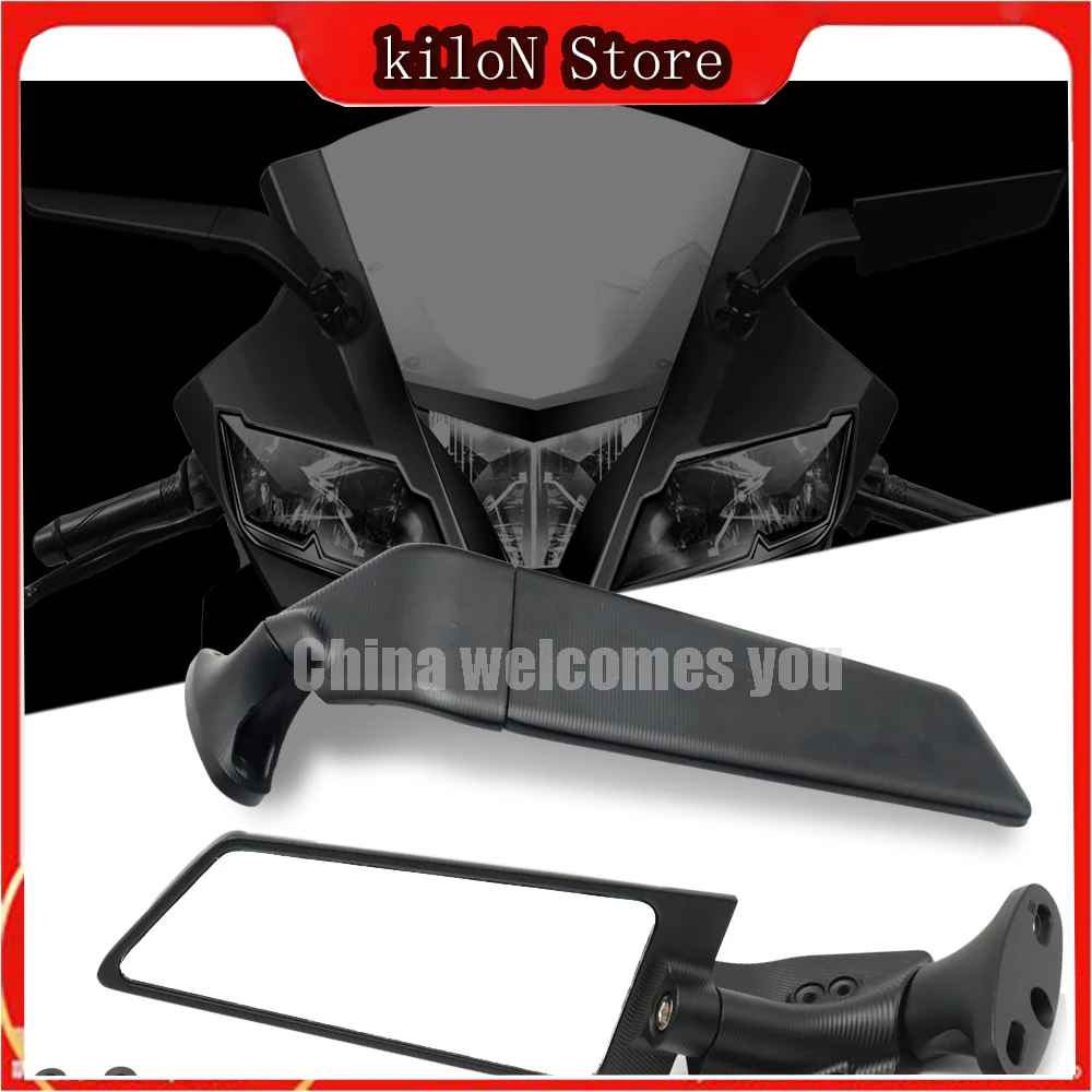 

For YAMAHA R15 R25 R3 R1 R1S R6 R6S V2 Motorcycle Rearview Mirrors Wind Wing Adjustable Rotating Side Mirrors