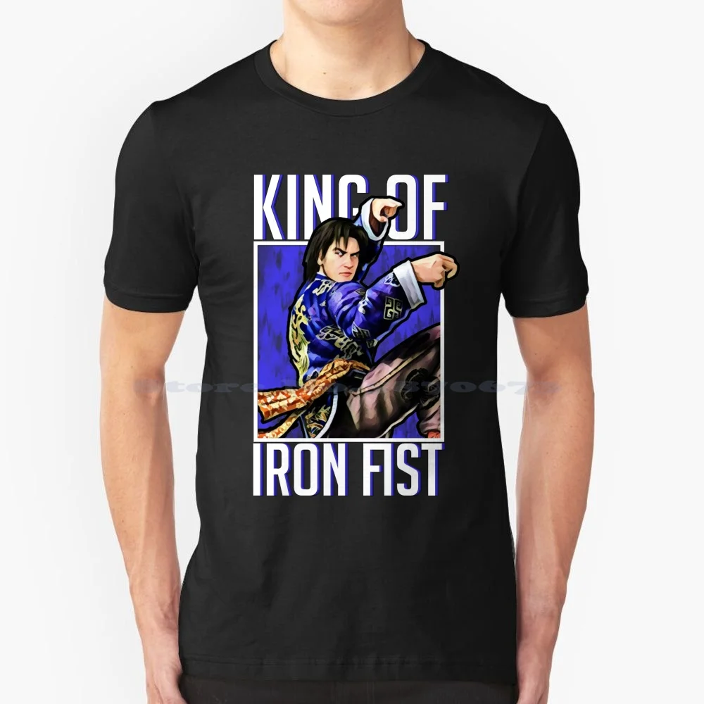 King Of Iron Fist-Lei Wulong T Shirt 100% Cotone Tee Tekken Fighting Game Comunità Fgc King Iron Fist Devil Tournament 7 Tag