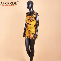2025 African Fashion Playsuits for Women AFRIPRIDE Tailor Made Plus Size Prime Sleeveless Women Casual Cotton Playsuits A1929003 - Image 3