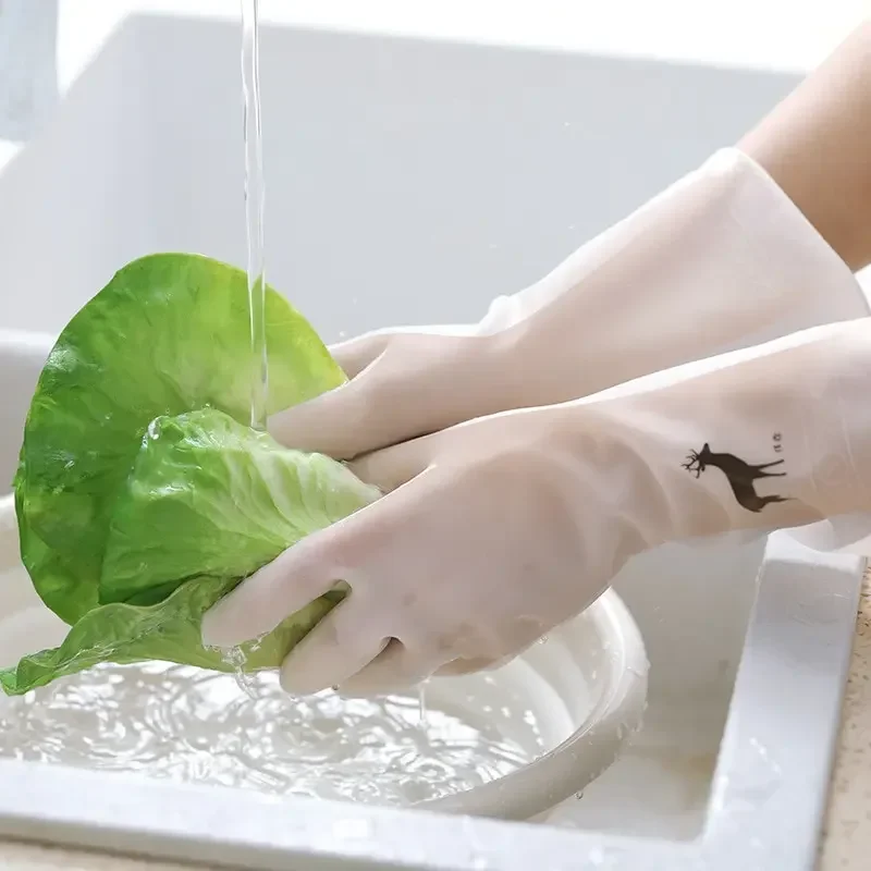 Waterproof Rubber Latex Dish Washing Gloves Kitchen Durable Cleaning Housework Chores Dishwashing Tools