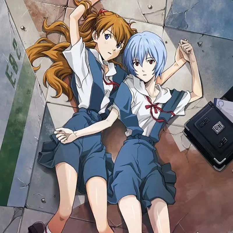 Neon Genesis Evangelion Asuka Langley School Uniform Cosplay Costume