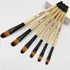 Yutiars Professional Artist Paint Brush Set - 6 PCS, Nylon Bristles for Watercolor, Acrylic, Oil Painting, Crafts & Face Body 3
