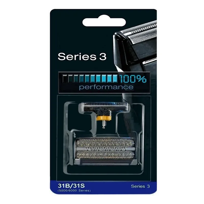 31-B Replacement head screen foil & cutter for Braun 5000/6000 Series 3 350 360 380 5612 5770 6520 5010 5312 5410 5485 6518 6520