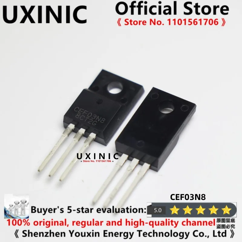 

UXINIC 100% новый импортный оригинальный CEF03N8 03N8 TO-220F N-channel MOS FET 800V 3A