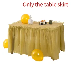 Vibrant Disposable Table Skirt - Perfect for Celebrations and Events (Golden Table skirt)