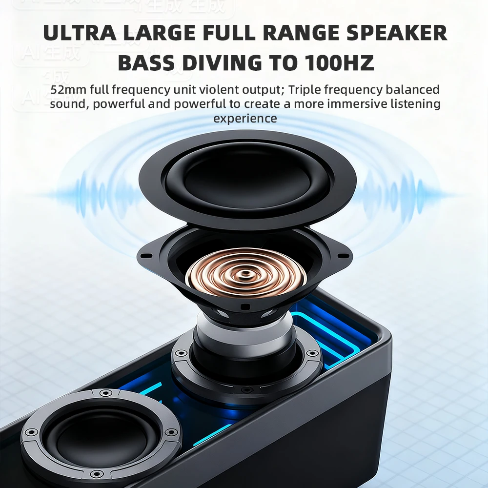 فيليبس السلكية المتكلم USB خط مضخم الصوت مع RGB ضو...