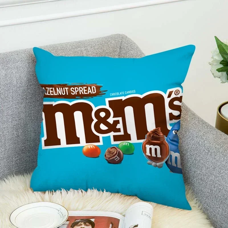 

M Chocolate Case for Pillow Covers for Bed Pillows Chair Cushion Cover Pillowcase Decor Cases