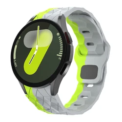 Premium Silicone Sports Watch Band - Adjustable Strap for Galaxy Watch 7 44mm (Grey Green)