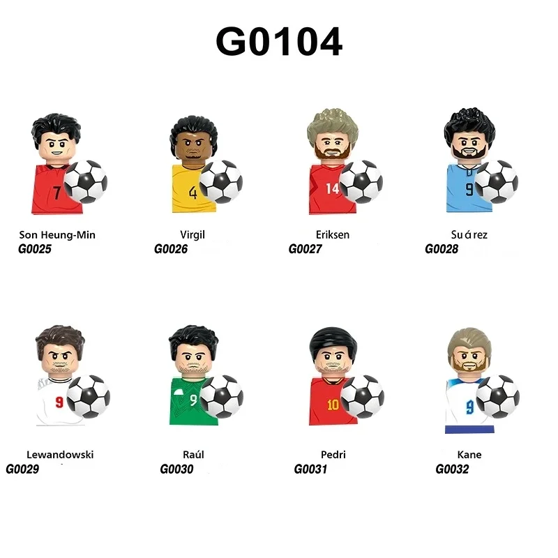 Famous Basketball Football Players Sports Star Building Blocks Sets Soccer Action Figures Bricks Cartoon  Toys Christmas Gifts 3