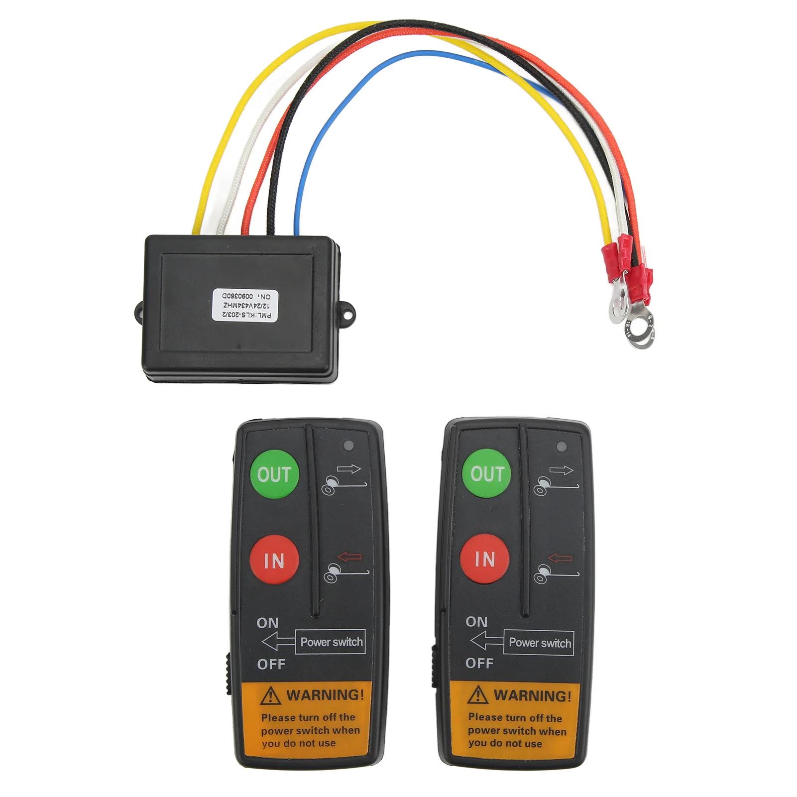 Wireless Winch Remote Control Kit 75ft Range 12V 24V High Sensitivity Universal for Car ATV Truck Winch Controller Set