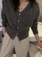 Korean Cashmere V-Neck Loose Cardigan