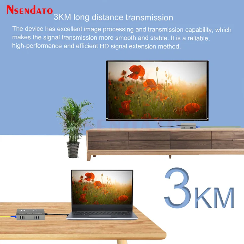 HDMI-Compatible Extender Fiber Optic Kit HDMI-Compatible Over Switch HDMI-Compatible to Fiber Optic Video Transmitter Receiver