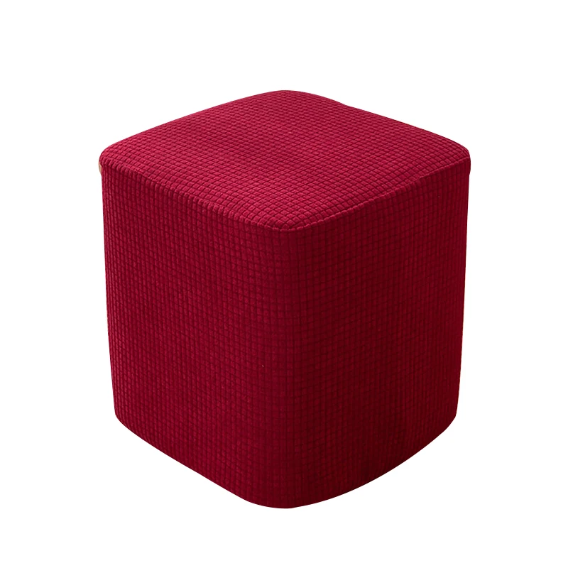 Square Ottoman Cover Stretch Ottoman Slipcover Furniture Protector Folding Storage Footrest Stool Soft Cover with Elastic Bottom 5