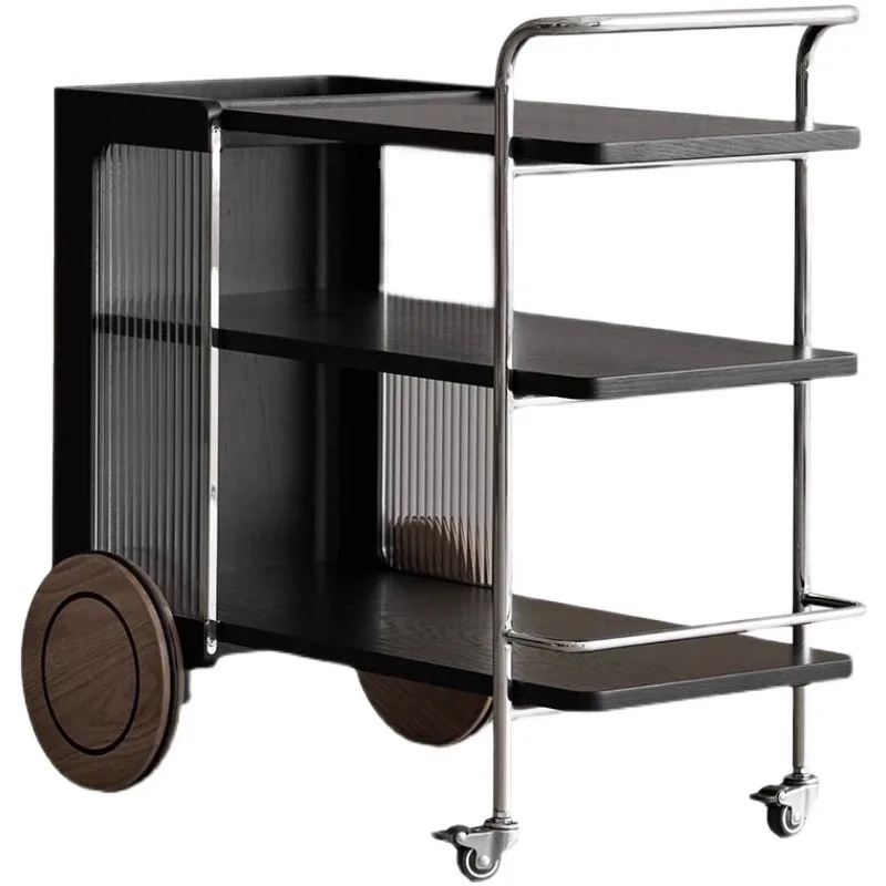 

Роскошная Маленькая деревянная тележка для хранения, мини-чайница, гостиная, диван, подвижный боковой столик для хранения