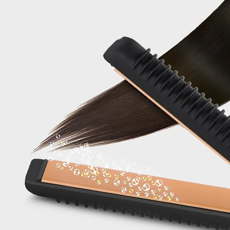 Mini Teddy Wave Hair Straightener Thin Pencil Flat Iron Titanium Professional Salon Hair Curler for Short Hair 2