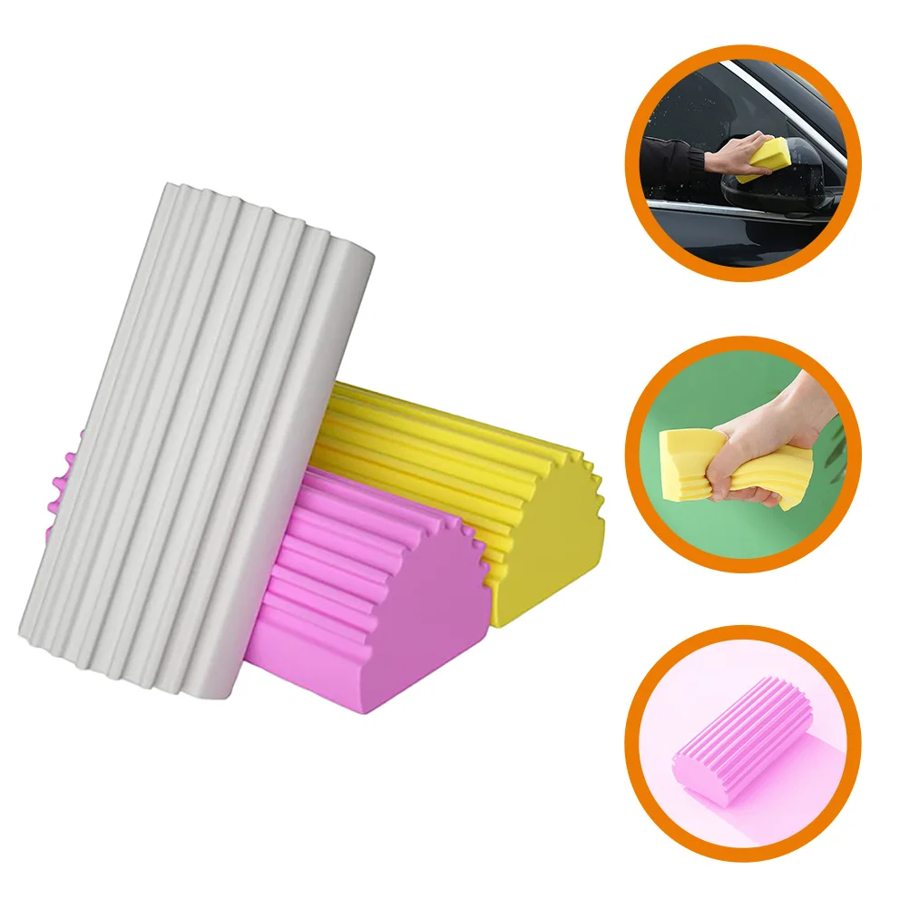 

3 Pcs Sponge Brush Kitchen Sponges Cleaning Scrubber Detergent Household Brushes Bathtub Floor Blinds