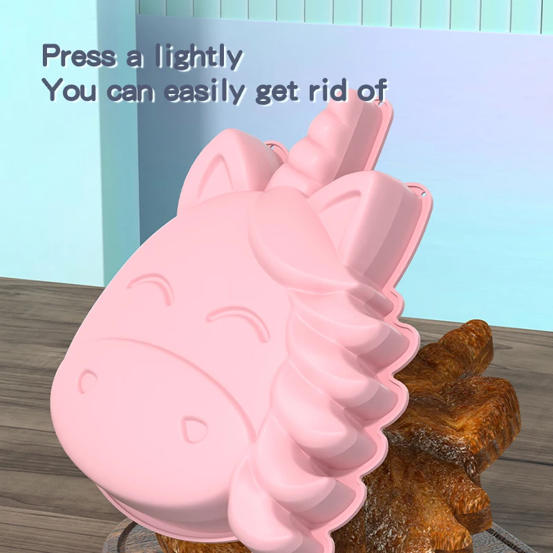 3D Unicorn Shape Soap Silicone Mold DIY Handmade Fondant Chocolate