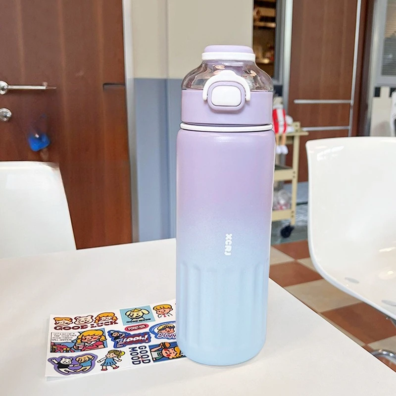 زجاجة مياه حرارية بسعة 800 مل، كوب ترمس من الفولاذ...