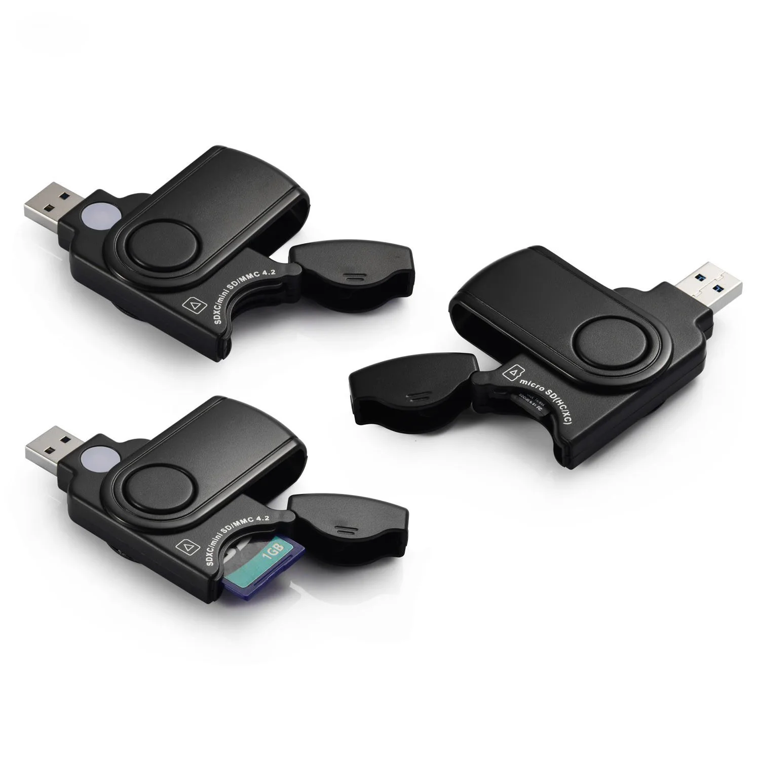 KARTOMAN USB 3.0 멀티 메모리 카드 리더 어댑터, 마이크로 SD/TF 마이크로 SD 리더, 노트북 컴퓨터용 카드 리더
