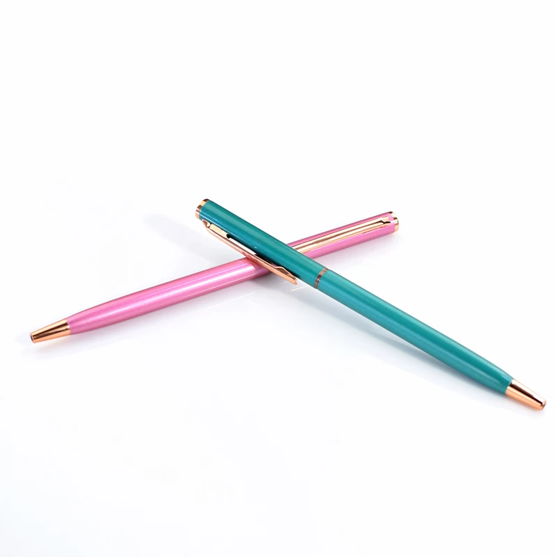20 шт., Пользовательский логотип ручка Macaron красочные металлические шариковые ручки персонализированные школьные фотографические рекламные принадлежности оптом