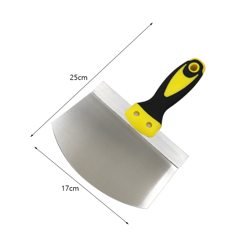 Stainless Steel Putty Knife Wall Paint Plaster Trowel Arc Ash Shovel Paint Feed Filling Scraper Blade Spatula Construction Tools 3