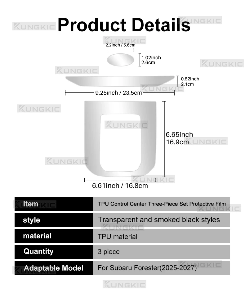 Für Subaru Forester 2025 2026 2027 Auto Schalthebel Lenkrad Aufkleber TPU PPF Innenraum-Schutzfolie Kratzfest Transparent – Detail 10