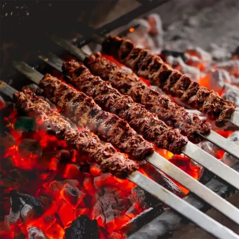 Single Row Kebab Maker Bbq Meat Skewer Machine Kebab Press Maker Reusable Plastic Bbq Skewer Preparation BBQ Tools