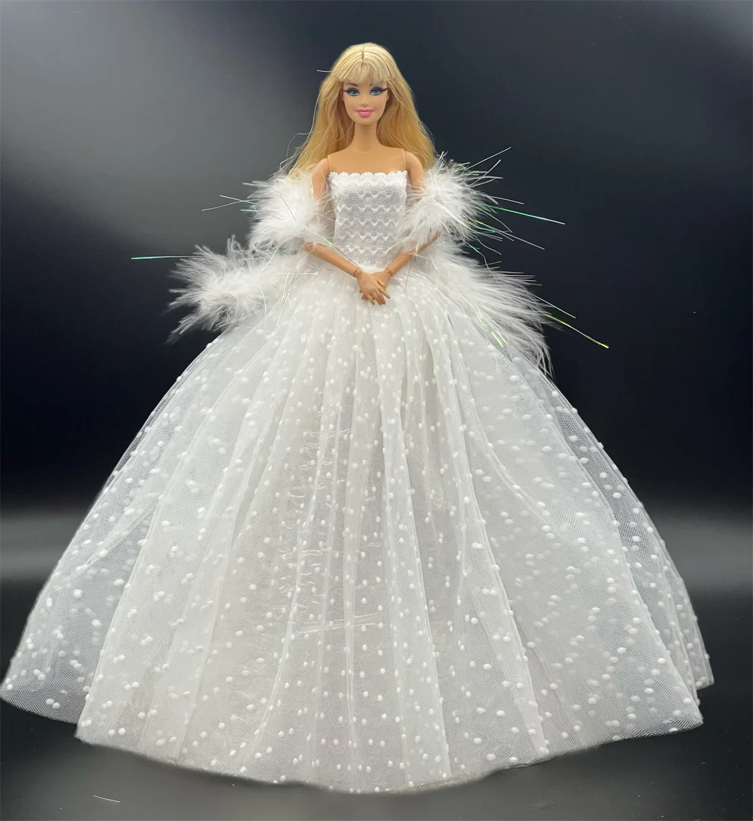 1 Set Doll Accessories Princess Dress + Shoes for 30cm 11 Inch Barbie Doll Kids or Birthday Gift 2