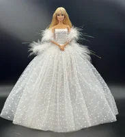 1 Set Doll Accessories Princess Dress + Shoes for 30cm 11 Inch Barbie Doll Kids or Birthday Gift 2